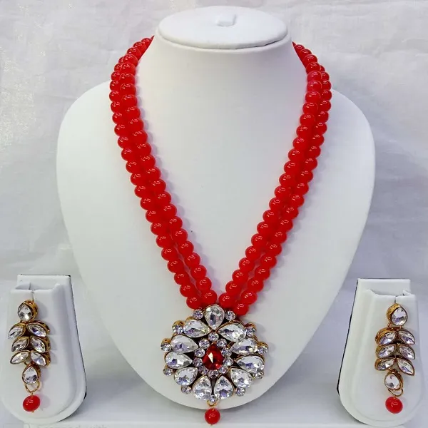 Alloy_Gold_Plated_Jewel_Set._-_Red
