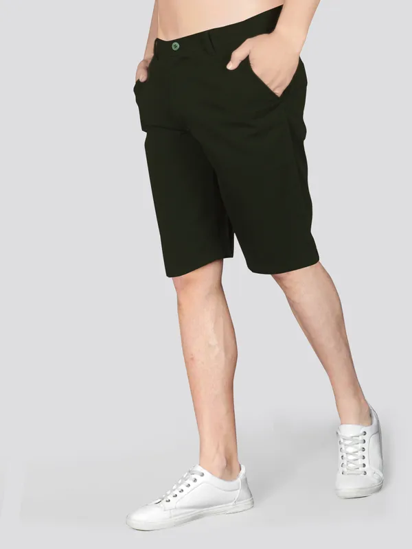 Men's_Green_Cotton_Shorts