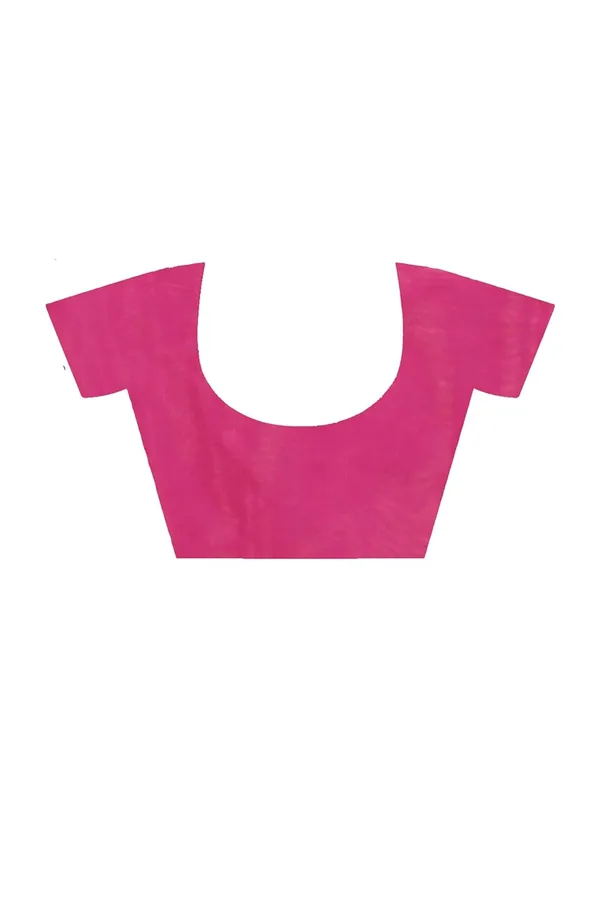 Pink_Premium_Cotton_Soft_Saree_For_Women_With_Blouse_Piece
