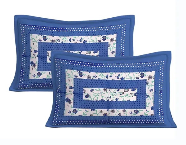 Blue_&_White_Bindiya_Pure_Cotton_Queen_Size_Bedsheet_With_2_Pillow_Cover_(90*100Inch)
