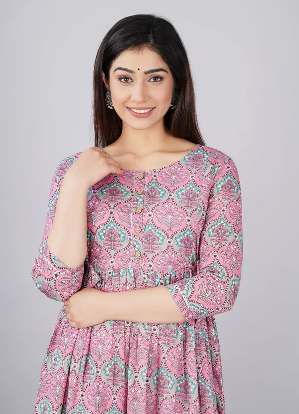 Sanganeri_Light_Pink_Maternity_And_Feeding_Gown