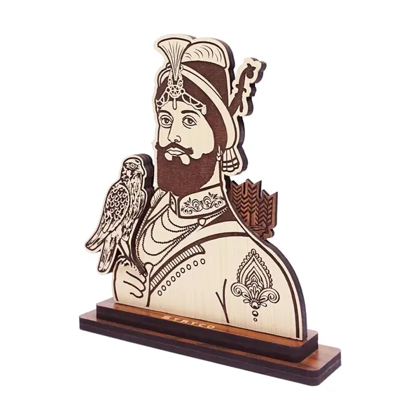 Guru_Gobind_Singh_Ji_Table_Top_Carved_Photo__Wooden_Figurine__Ik_Onkar__Sikh_Gift_Ideas__Punjabi_Home_Decor_Gift_Items__Tenth_Sikh_Guru__Khanda__6X8Inches