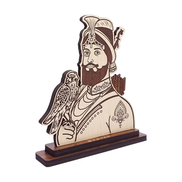 Guru_Gobind_Singh_Ji_Table_Top_Carved_Photo__Wooden_Figurine__Ik_Onkar__Sikh_Gift_Ideas__Punjabi_Home_Decor_Gift_Items__Tenth_Sikh_Guru__Khanda__6X8Inches