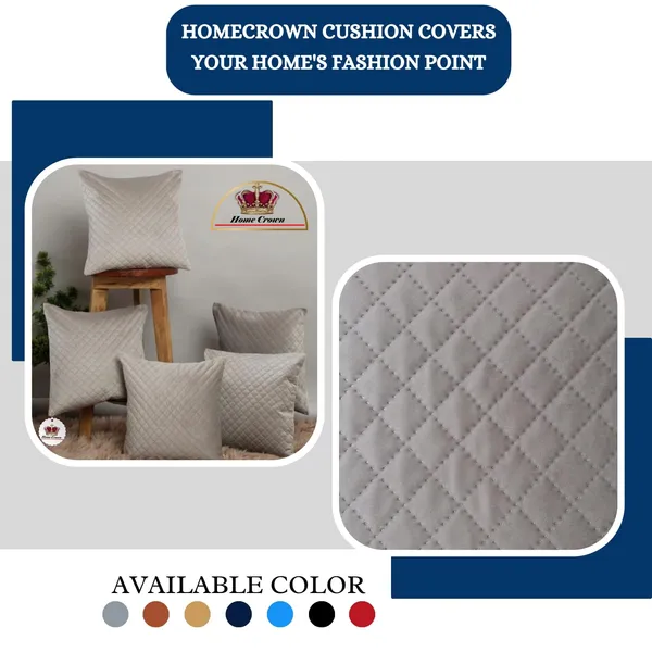 16x16_Inch_Quilted_Velvet_Cushion_Covers_Set_of_5_Soft_Decorative_Throw_Pillow_Cases_for_Sofa,_Couch,_Bed,_and_Living_Room_Zipper_Closure,_Silver