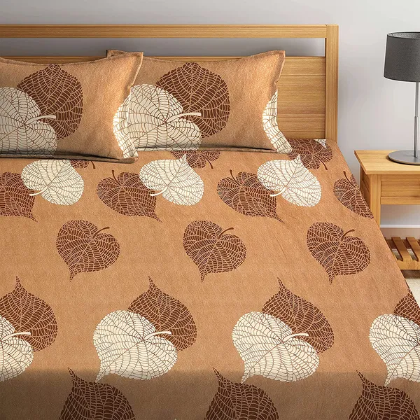 Double_Flat_Bedsheet_with_2_Pillow_Cover,_-_Multi_Colour_-_90x100_inches