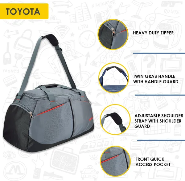 50L_Silver_Toyota_Large_Duffle_Bag-_Grey_Duffel_Without_Wheels_|_Premium_Quality_Duffel_Bags