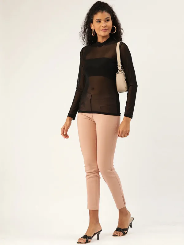 Black_Net_Detail_Sheer_High_Neck_Fitted_Top