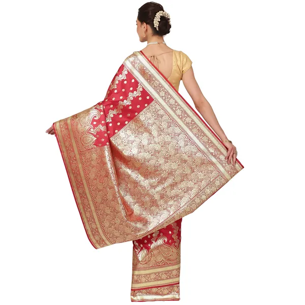 Red_Katan_Silk_Banarasi_Sarees_For_Women