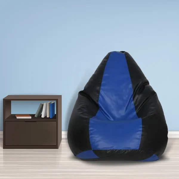 Black_And_Blue_Tear_Drop_Bean_Bag_Cover_Without_Beans