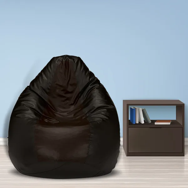 Black_And_Brown_Tear_Drop_Bean_Bag_Cover_Without_Beans