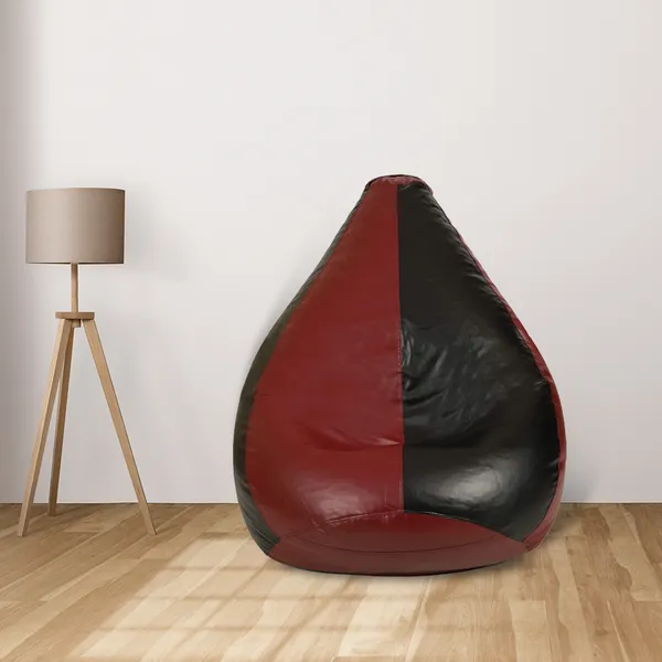 Black_And_Maroon_Tear_Drop_Bean_Bag_Cover_Without_Beans