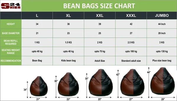 Black_And_Tan_Tear_Drop_Bean_Bag_Cover_Without_Beans