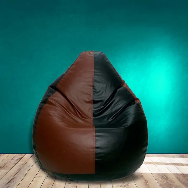 Black_And_Tan_Tear_Drop_Bean_Bag_Cover_Without_Beans
