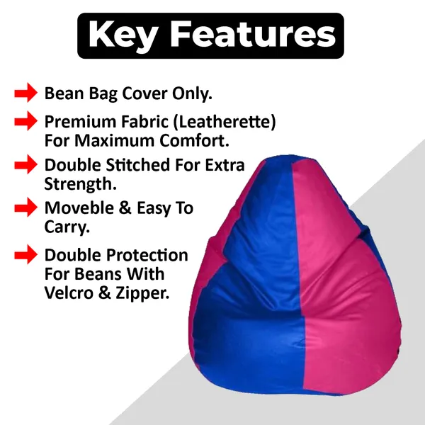 Blue_And_Pink_Tear_Drop_Bean_Bag_Cover_Without_Beans