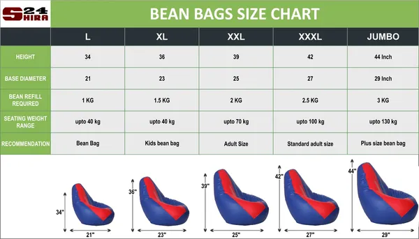 Blue_And_Red_Tear_Drop_Bean_Bag_Cover_Without_Beans