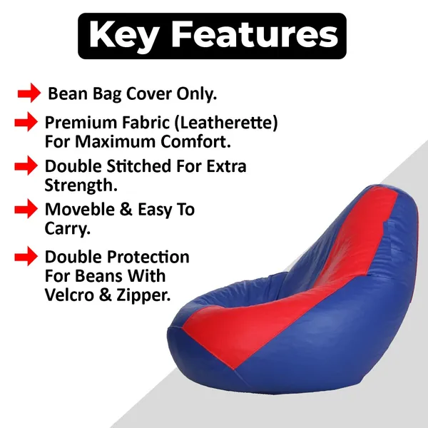 Blue_And_Red_Tear_Drop_Bean_Bag_Cover_Without_Beans