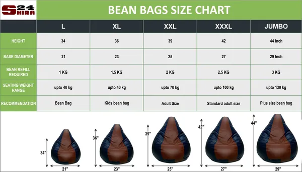 Brown_And_Blue_Tear_Drop_Bean_Bag_Cover_Without_Beans