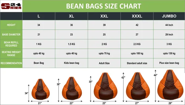 Brown_And_Orange_Tear_Drop_Bean_Bag_Cover_Without_Beans