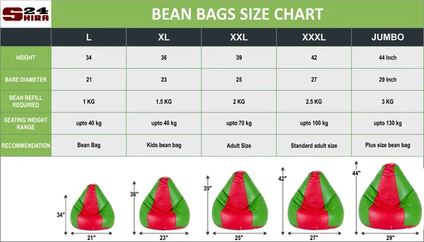 Green_And_Pink_Tear_Drop_Bean_Bag_Cover_Without_Beans