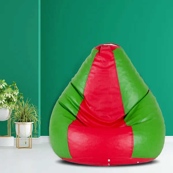 Green_And_Pink_Tear_Drop_Bean_Bag_Cover_Without_Beans