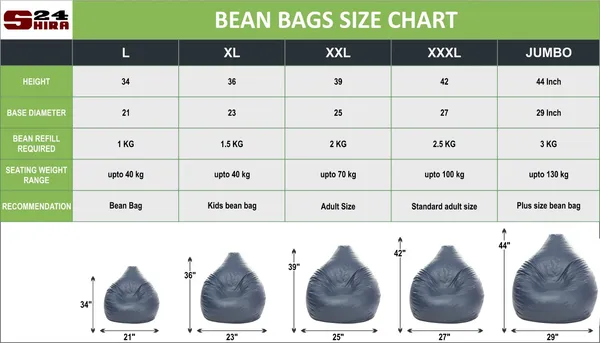 Grey_Tear_Drop_Bean_Bag_Cover_Without_Beans