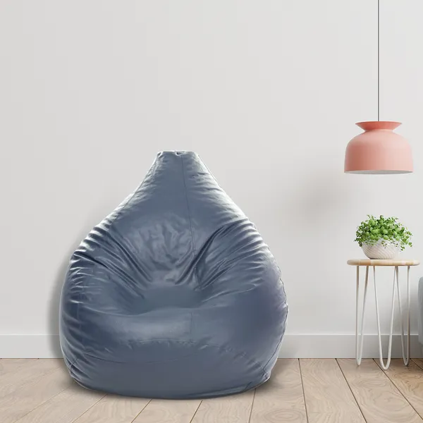 Grey_Tear_Drop_Bean_Bag_Cover_Without_Beans