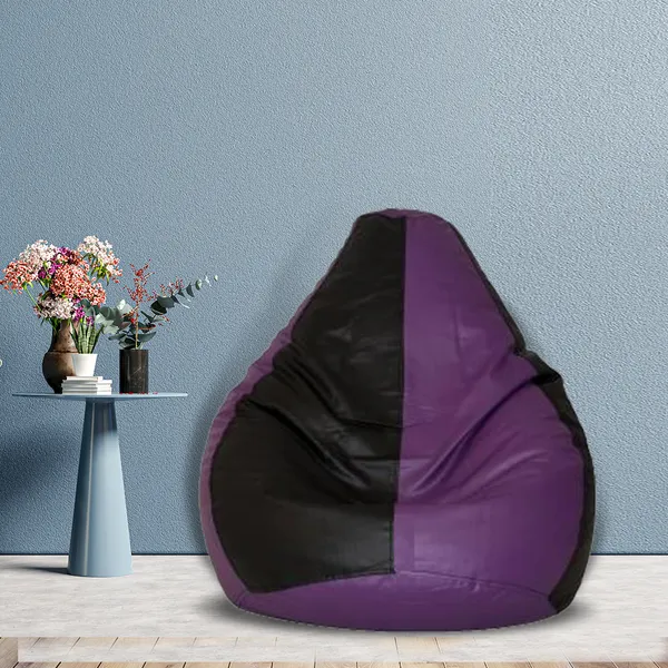 Black_And_Purple_Tear_Drop_Bean_Bag_Cover_Without_Beans