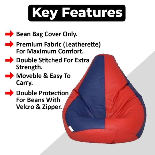 Red_And_Blue_Tear_Drop_Bean_Bag_Cover_Without_Beans
