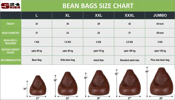 Tan_Tear_Drop_Bean_Bag_Cover_Without_Beans