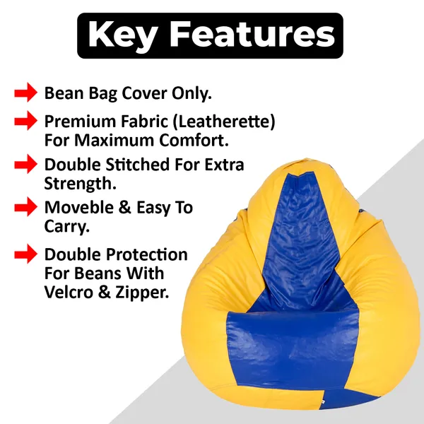 Yellow_And_Blue_Tear_Drop_Bean_Bag_Cover_Without_Beans