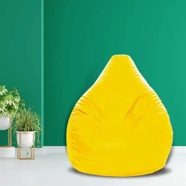 Yellow_Teardrop_Bean_Bag_Cover_Without_Beans