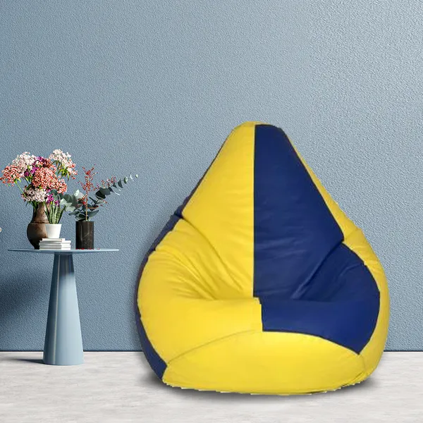 Yellow_And_Navy_Blue_Tear_Drop_Bean_Bag_Cover_Without_Beans