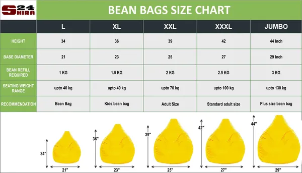Yellow_Teardrop_Bean_Bag_Cover_Without_Beans