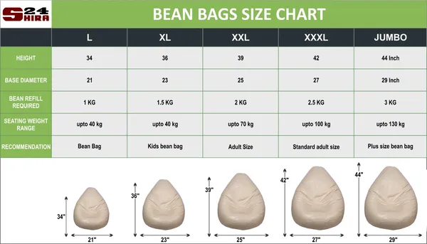 Cream_Tear_Drop_Bean_Bag_Cover_Without_Beans