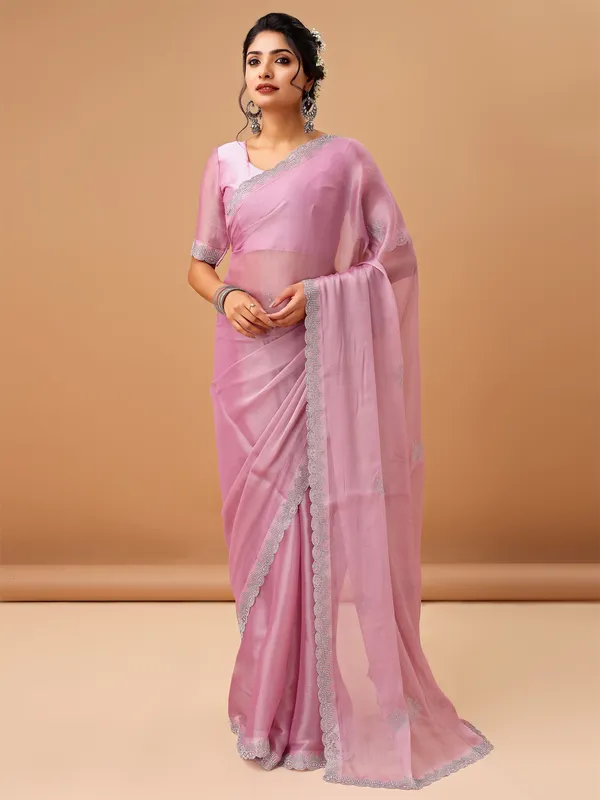Pink_Soft_Lichi_Silk_Saree_With_Unstitched_Blouse_For_Women
