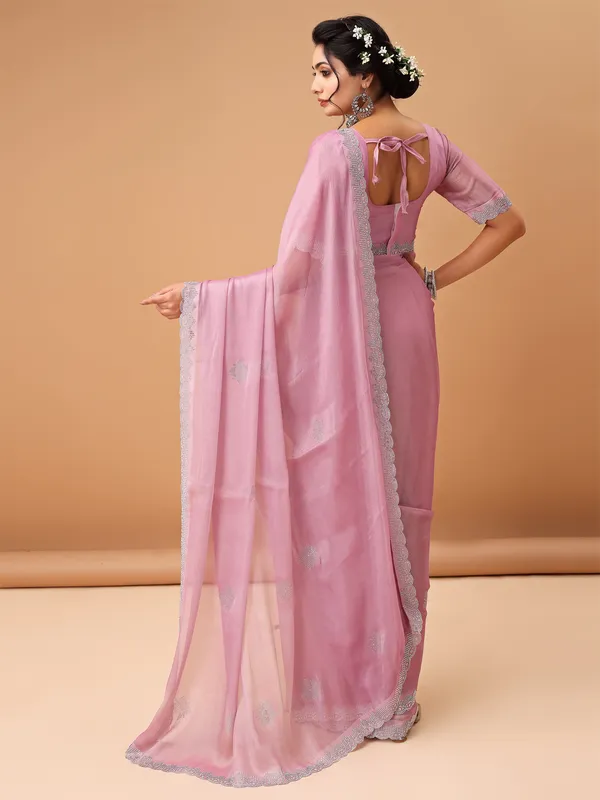 Pink_Soft_Lichi_Silk_Saree_With_Unstitched_Blouse_For_Women