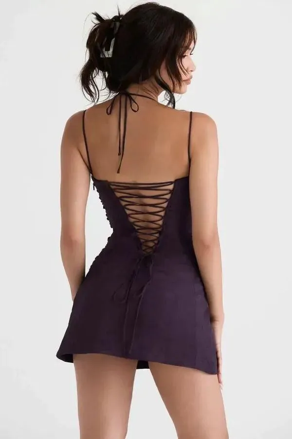 Strings_Attached_Mini_Purple_Dress