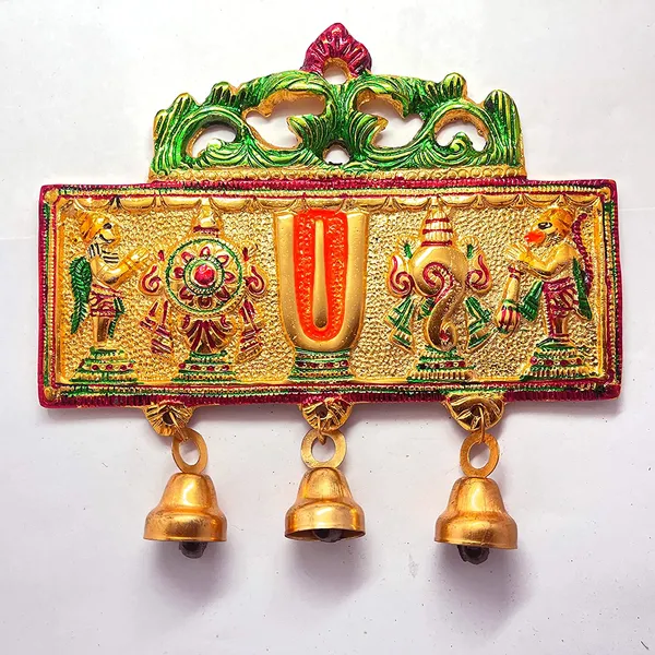 Tirupati_Balaji_Symbol_Shankh_Chakra_Tilak_with_Hanuman_ji_and_garud_Statue_for_door_and_wall_hanging