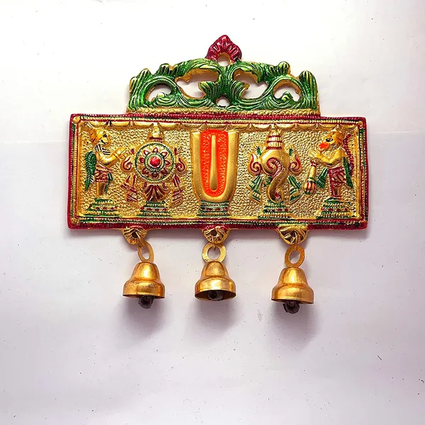 Tirupati_Balaji_Symbol_Shankh_Chakra_Tilak_with_Hanuman_ji_and_garud_Statue_for_door_and_wall_hanging