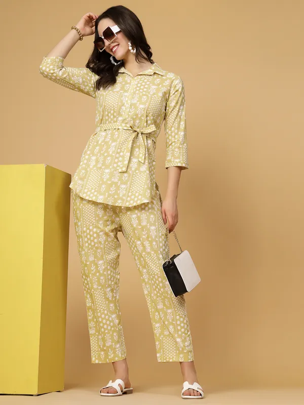 Butter_Yellow_Floral_Printed_Pure_Cotton_Co-ord_Set