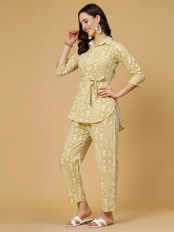 Butter_Yellow_Floral_Printed_Pure_Cotton_Co-ord_Set
