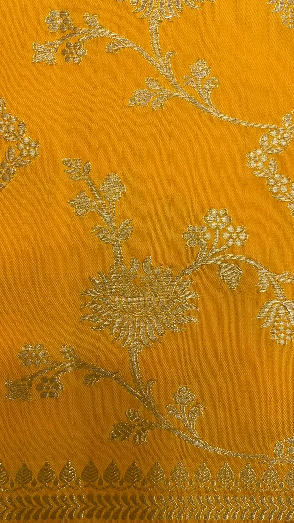Humairah_Pure_Handwoven_Gold_Chiniya_Silk_Zari_Jaal_Zig-Zag_with_Minakari_Zari_Border_Banarasi_Saree_with_Gold_Blouse_piece