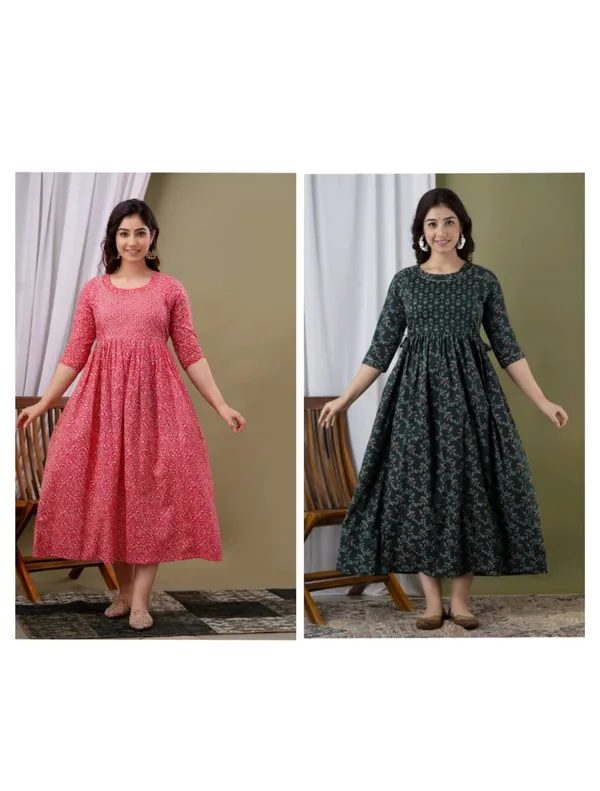 Tomand_jerry_Cotton_Printed_Maternity_And_Feeding_Kurti_Combo_Of_2