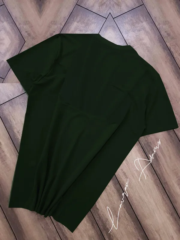 Colorblock_Men_Round_Neck_Dark_Green_T-Shirt