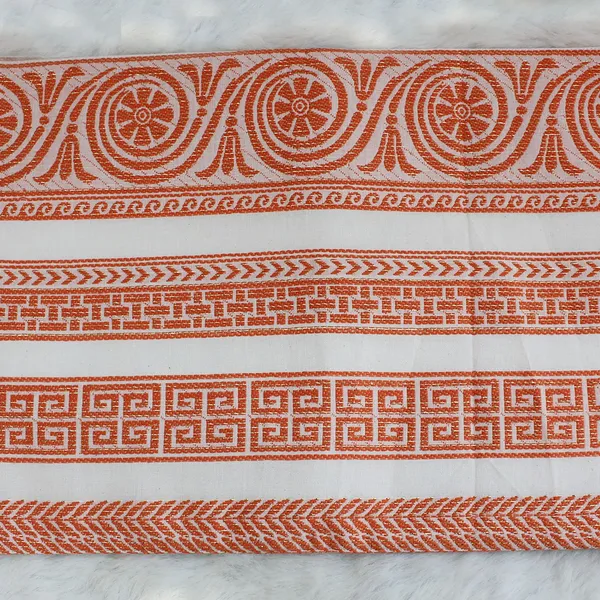 Pack_of_6_Piece_Cotton_Orange_Plaza_Circular_Lurex_Collection_Place_Mat_For_Dining_Room_and_Living_Room