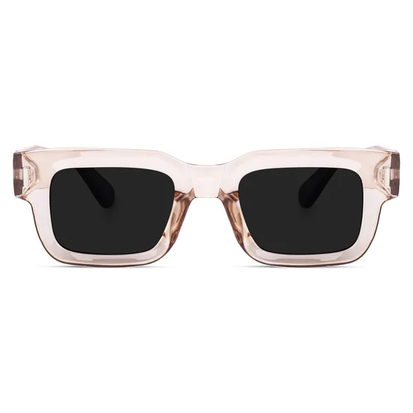 Transparent_Brown_Large_Square_UV/UB_Protected_Sunglasses_(3688TBW)_-_For_Unisex