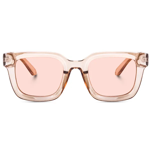 Transparent_Brown_Large_Square_UV/UB_Protected_Sunglasses_(3803TBW)_-_For_Unisex