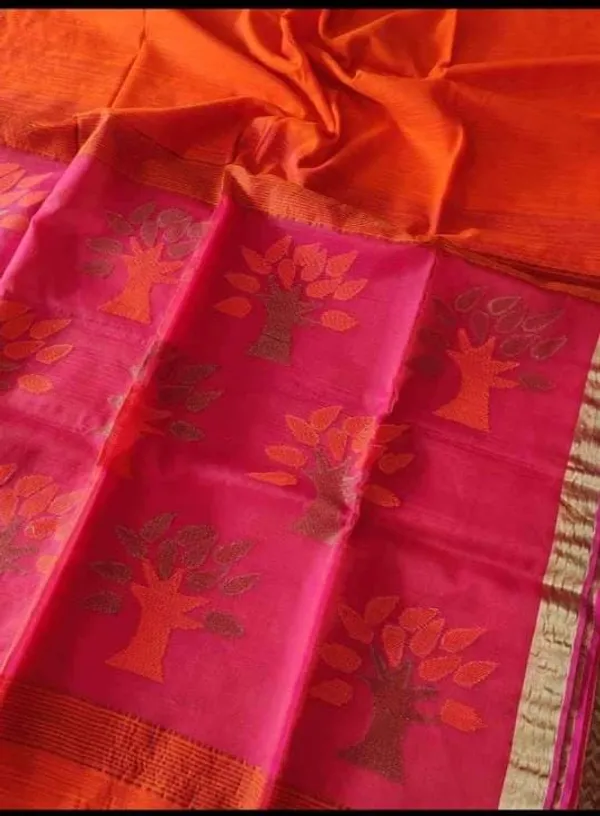Orange_Tree_Handloom_Zari_Work_Cotton_Silk_Saree