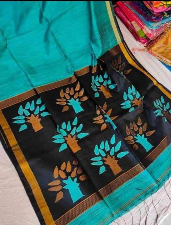 Sky_Blue_Tree_Handloom_Zari_Work_Cotton_Silk_Saree