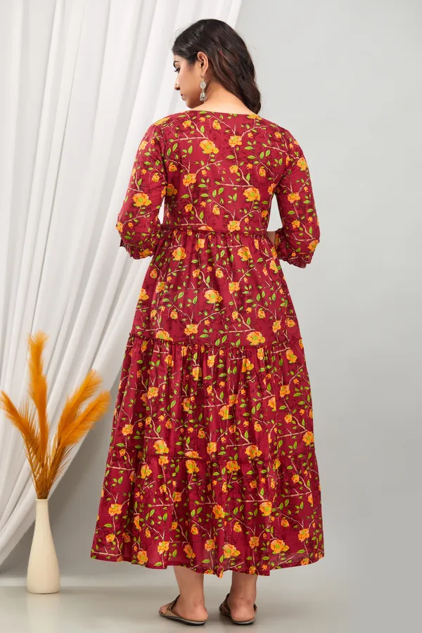Trendy_Maternity_Cotton_Printed_Maroon_Dress